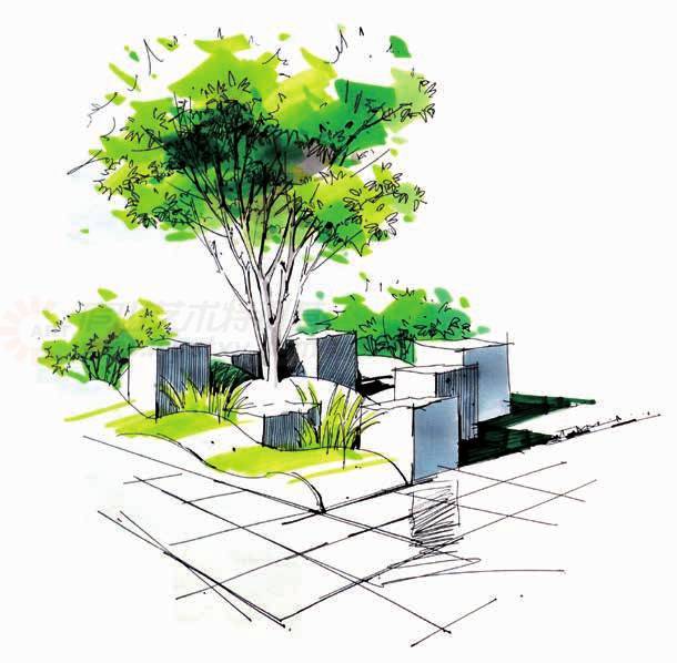 純干貨 | 景觀設計馬克筆著色技法~